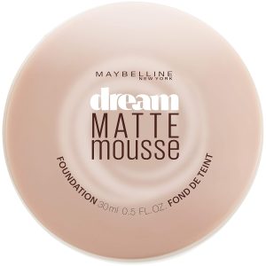 maybelline new york dream matte mousse light coverage liquid foundation for combination skin, classic ivory, 18g, pack of 1